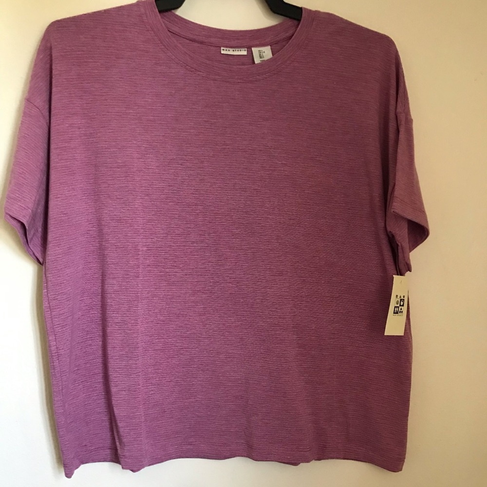 NWT Max Studio Short sleeve Pink Shirt
